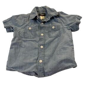 OshKosh B'Gosh Baby Boy 12M Button Up Shirt 100% Cotton